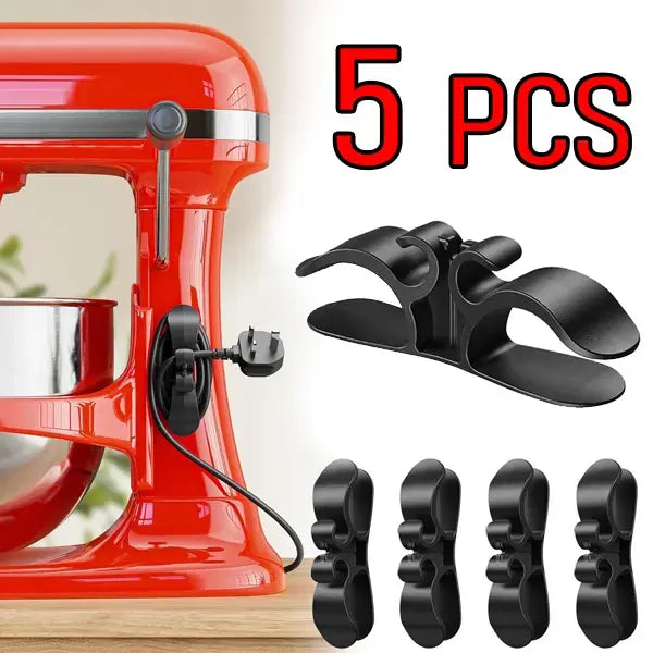 10-Pack Kitchen Appliance Cord Organizer - Adhesive Cable Management Hooks for Home