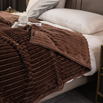 Milky Velvet Soft Flannel Blanket Bedding Set - Qeepin