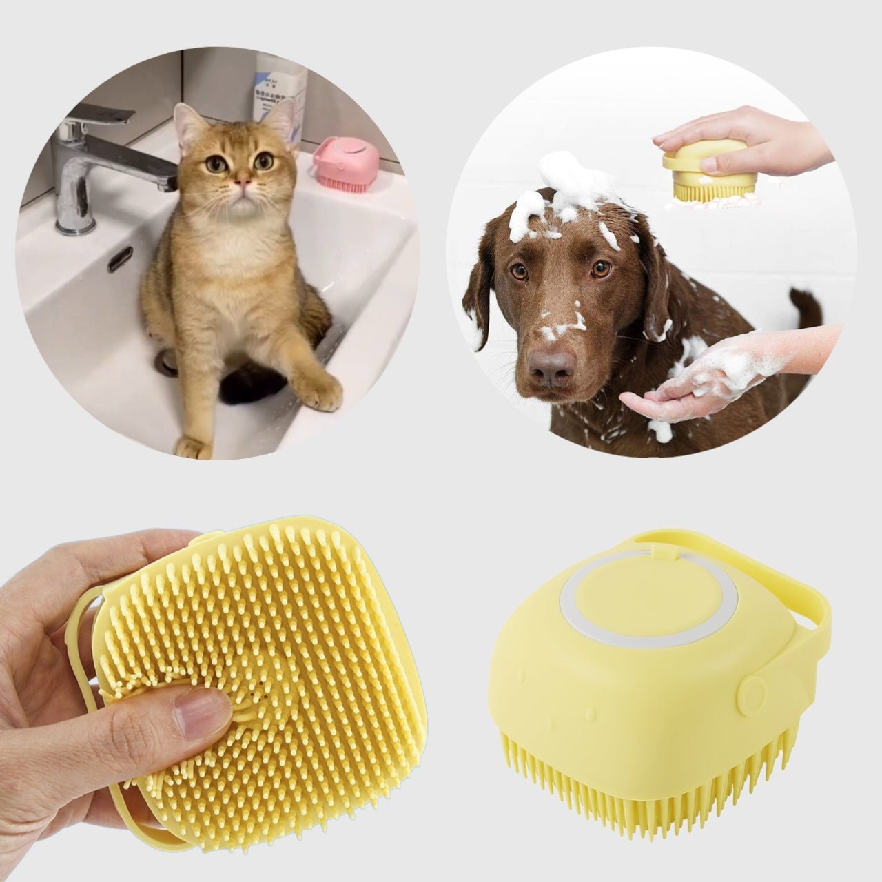 Pet Bath Massage Soft Brush - Qeepin