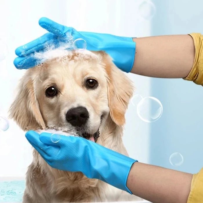 Pet Bathing Gloves For Cats and Dogs - Qeepin