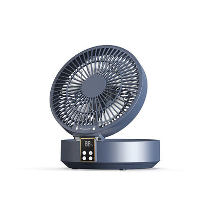 Portable Rechargeable Wall Fan with Remote Control and Night Light - Qeepin