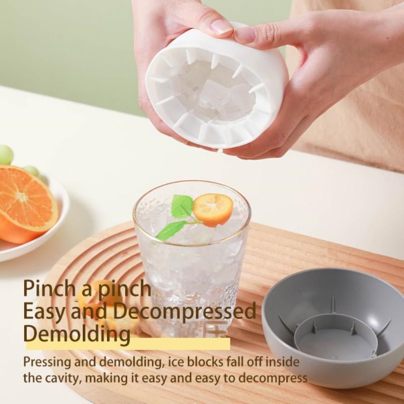 Silicone Ice Block Mold Mushroom Style Homemade Crushed Ice Maker - Qeepin