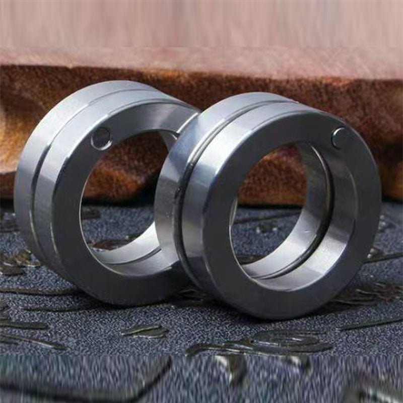 Stainless Steel Self - Defense Rotatable Foldable Ring - Qeepin